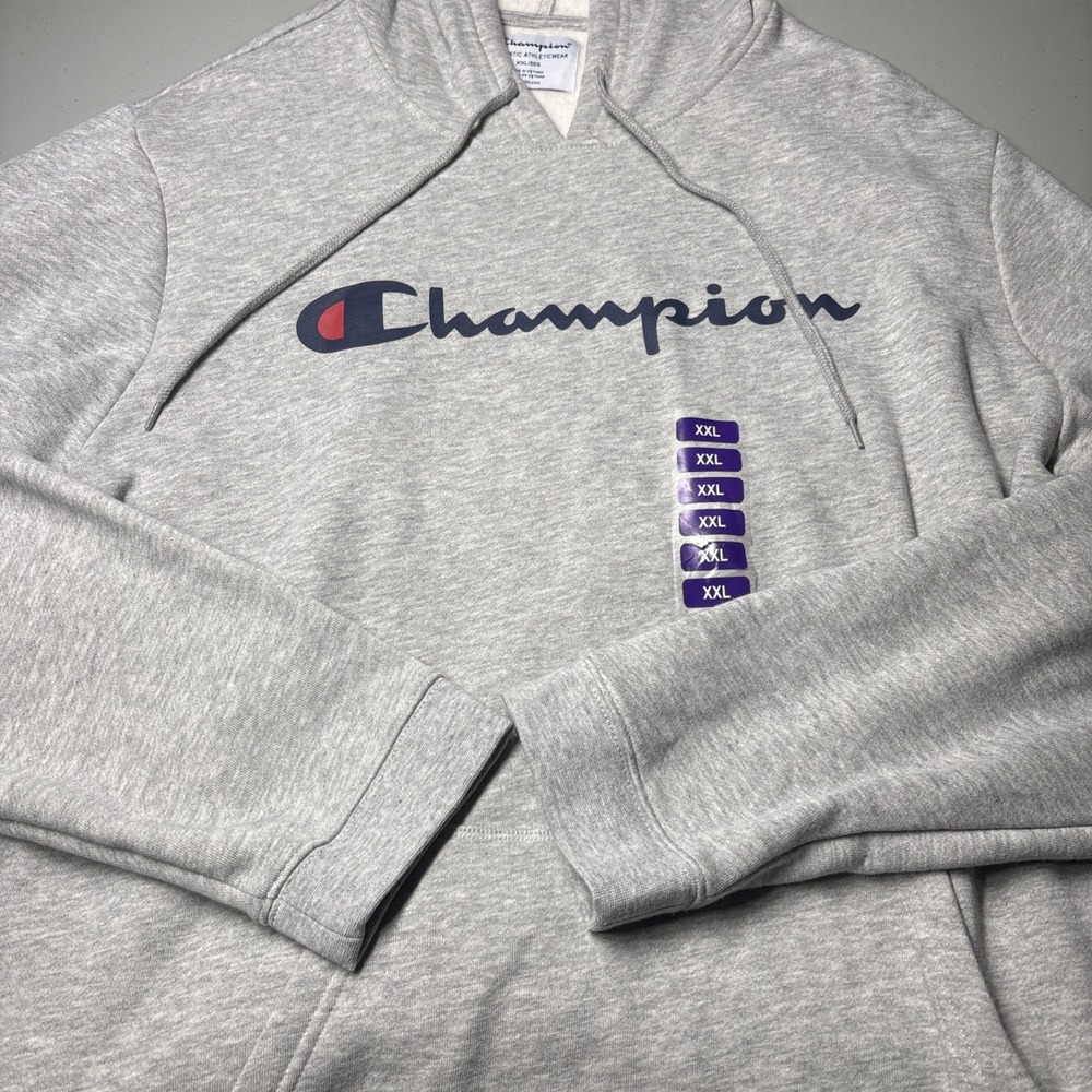 Champion Men's Jersey Pullover Hoodie, Gray, Size XXL NWT Warm Athletic
